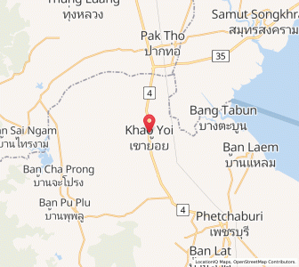 Map of Khao Yoi, Phetchaburi