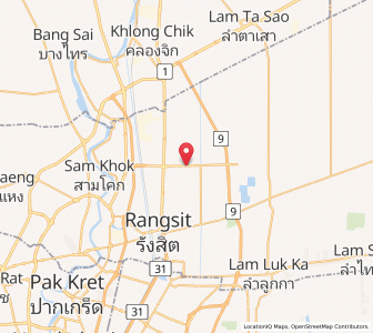 Map of Khlong Luang, Pathum Thani