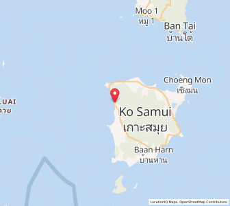 Map of Ko Samui, Surat Thani