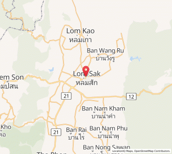 Map of Lom Sak, Phetchabun