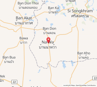 Map of Na Wa, Nakhon Phanom