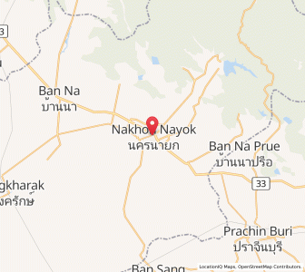 Map of Nakhon Nayok, Nakhon Nayok