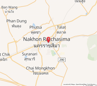 Map of Nakhon Ratchasima, Nakhon Ratchasima