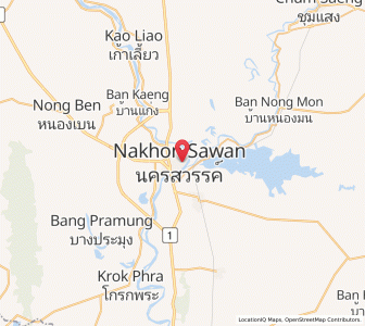 Map of Nakhon Sawan, Nakhon Sawan