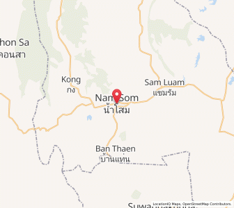 Map of Nam Som, Udon Thani