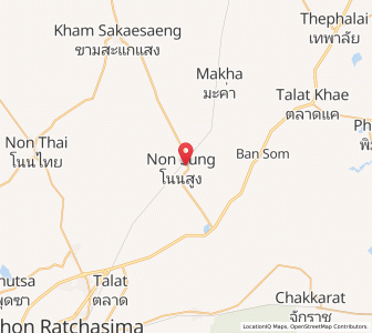 Map of Non Sung, Nakhon Ratchasima