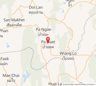 Map of Pa Daet, Chiang Rai