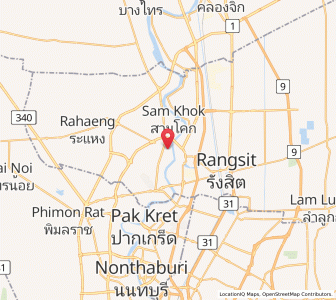 Map of Pathum Thani, Pathum Thani