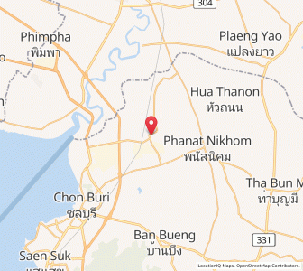 Map of Phan Thong, Chon Buri