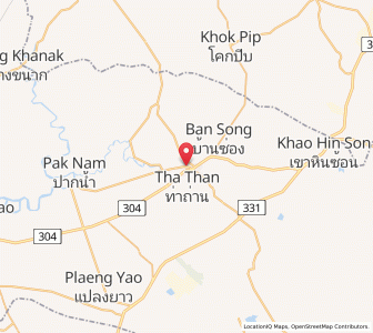 Map of Phanom Sarakham, Chachoengsao