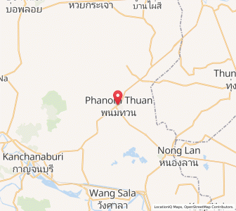 Map of Phanom Thuan, Kanchanaburi