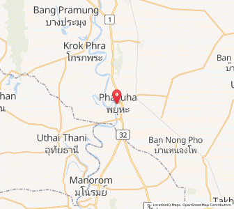Map of Phayuha Khiri, Nakhon Sawan