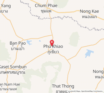 Map of Phu Khiao, Chaiyaphum