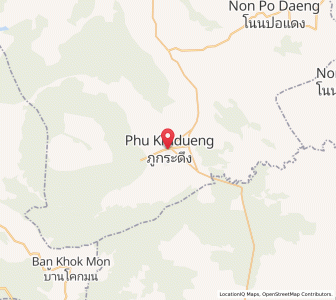 Map of Phu Kradueng, Loei