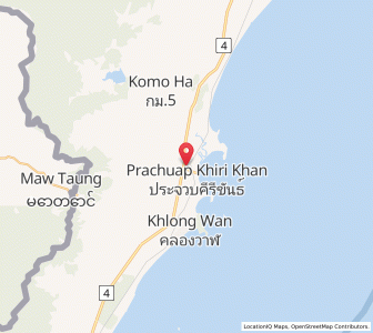 Map of Prachuap Khiri Khan, Prachuap Khiri Khan