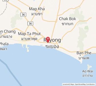 Map of Rayong, Rayong