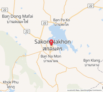 Map of Sakon Nakhon, Sakon Nakhon