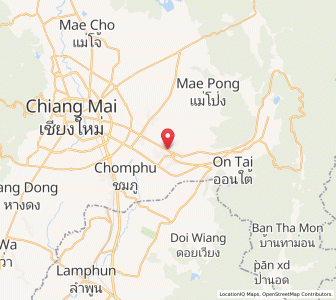 Map of San Kamphaeng, Chiang Mai