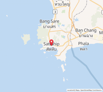 Map of Sattahip, Chon Buri