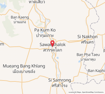 Map of Sawankhalok, Sukhothai