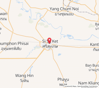 Map of Si Sa Ket, Si Sa Ket