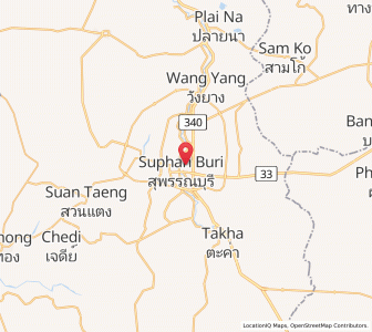 Map of Suphan Buri, Suphanburi