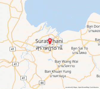Map of Surat Thani, Surat Thani