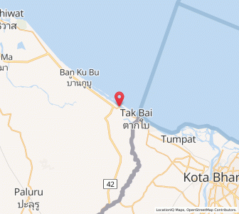 Map of Tak Bai, Narathiwat