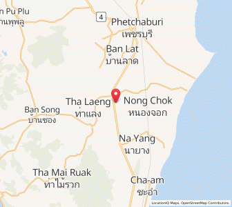 Map of Tha Yang, Phetchaburi