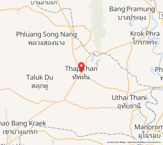 Map of Thap Than, Uthai Thani