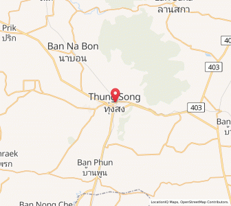 Map of Thung Song, Nakhon Si Thammarat