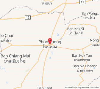Map of Waeng, Roi Et