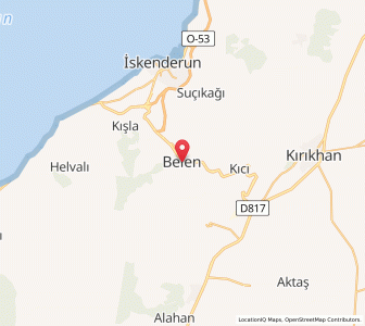 Map of Belen, Hatay