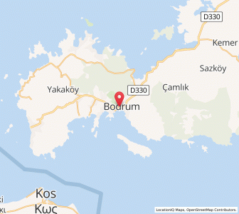 Map of Bodrum, Muğla