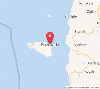 Map of Bozcaada, Canakkale