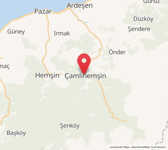 Map of Çamlıhemşin, Rize Province