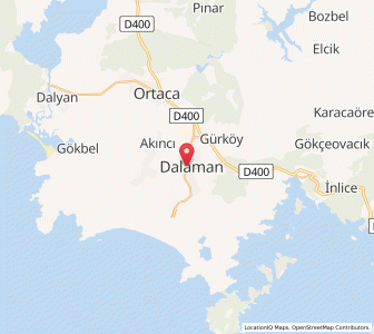 Map of Dalaman, Muğla