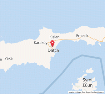 Map of Datça, Muğla
