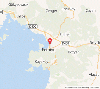 Map of Fethiye, Muğla