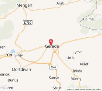 Map of Gerede, Bolu