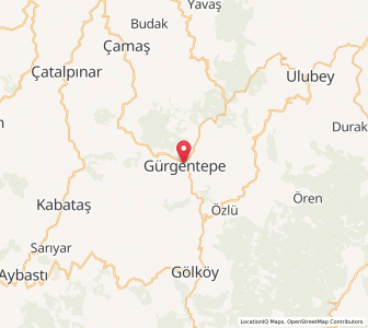 Map of Gürgentepe, Ordu