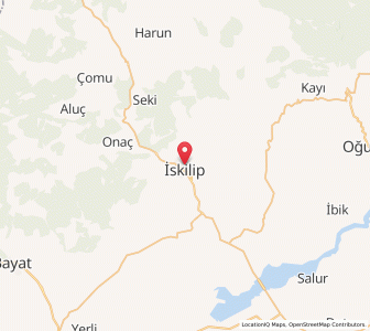 Map of İskilip, Çorum