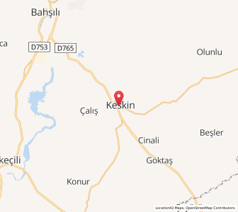 Map of Keskin, Kırıkkale