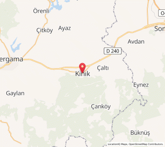 Map of Kınık, İzmir Province