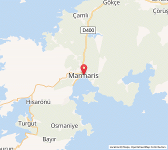 Map of Marmaris, Muğla