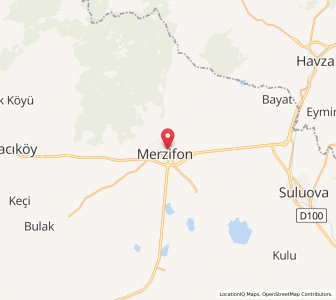 Map of Merzifon, Amasya
