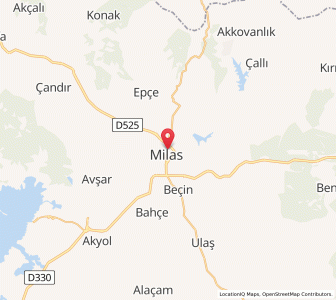 Map of Milas, Muğla