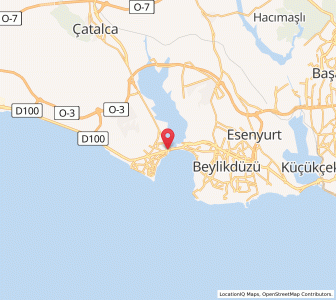 Map of Mimarsinan, Istanbul