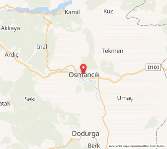 Map of Osmancık, Çorum