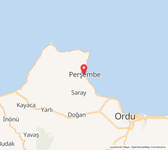 Map of Perşembe, Ordu